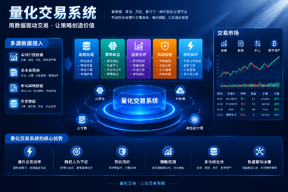 量化交易系统如何提升交易效率？探索智能风控、策略回测与自动执行机制